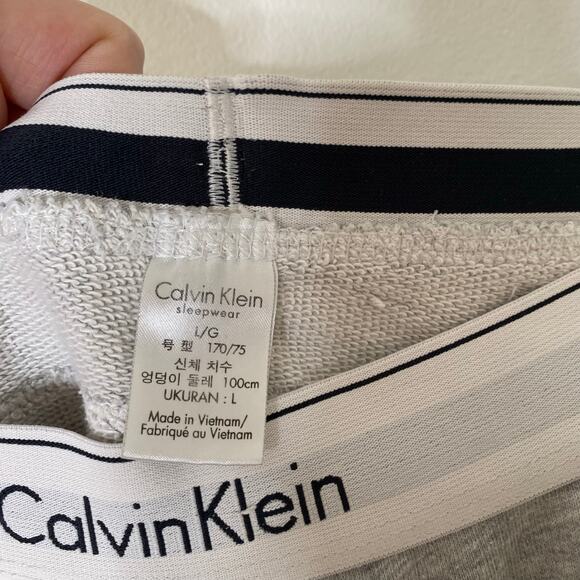 CALVIN KLEIN Sleepwear Modern Cotton Logo Waistband Joggers Gray Size Large - Picture 5 of 9